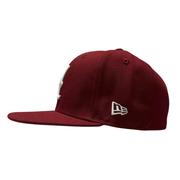 Alabama New Era 5950 Script A Fitted Flat Brim Hat